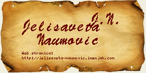 Jelisaveta Naumović vizit kartica